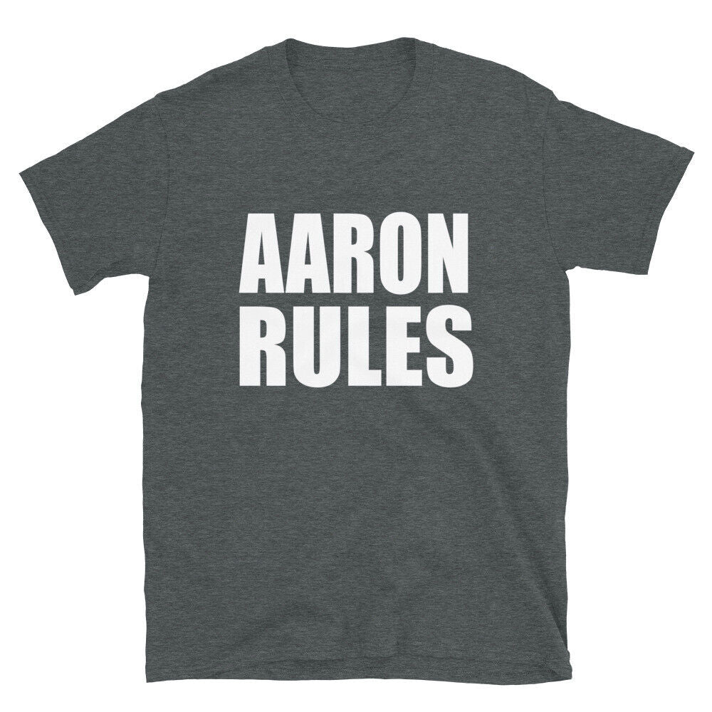 Aaron Rules Son Daughter Boy Girl Baby Name TShirt