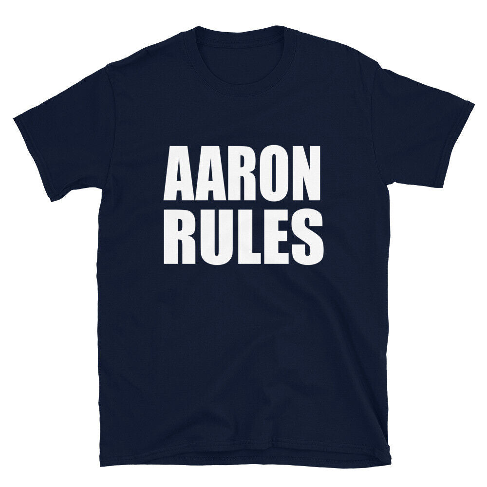 Aaron Rules Son Daughter Boy Girl Baby Name TShirt